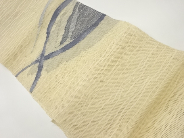 紗 抽象模様織出し名古屋帯